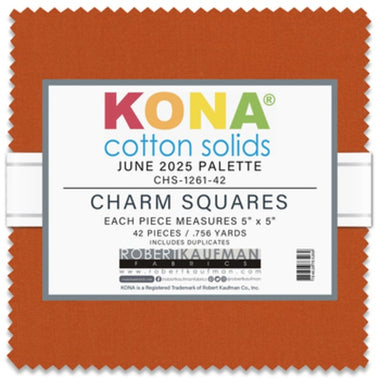 5" Charm Squares Kona June Fabric-CHS-1261-42